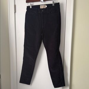 British corduroy Dark Blue Corduroy Pants women size 28 made in Portugal